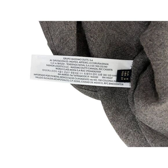 Massimo Dutti Womens Shirt Top Wool S Small Brown Funnel Neck Flowy 5131/790 NWT - Picture 9 of 16